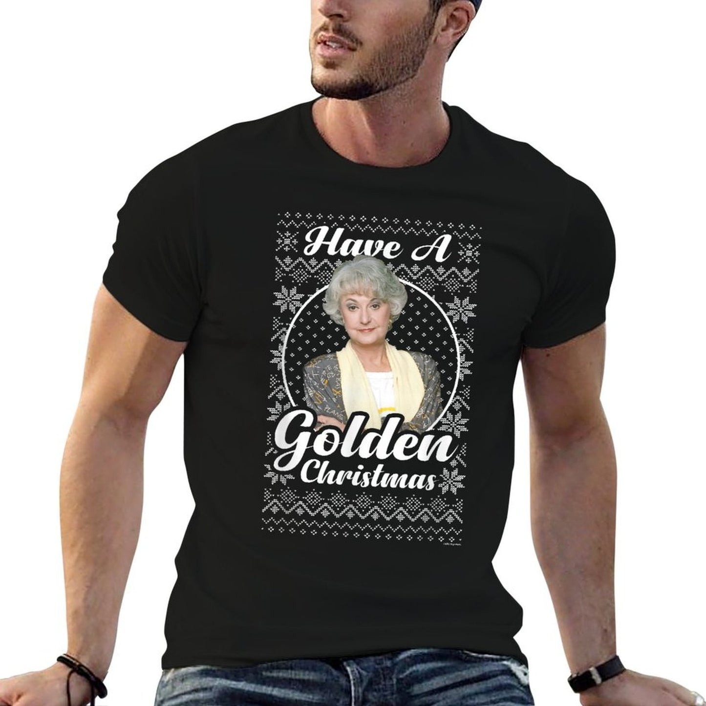 The Golden Girls Iconic Dorothy Have A Golden Christmas Logo  Fade-proof Color T-Shirt