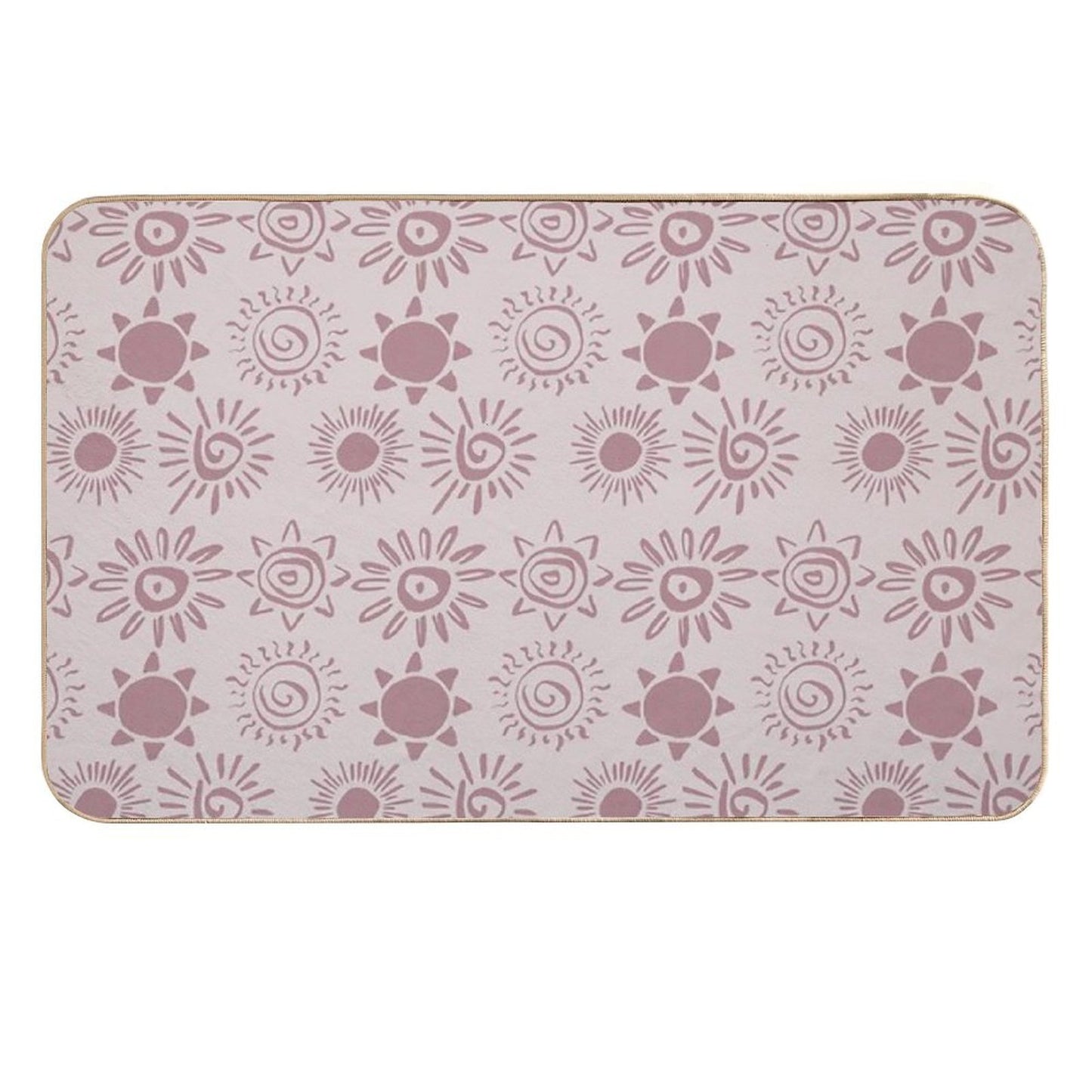 Magical Sun Bohemian Dreamy Aesthetic In Muted Colors Light & Dark Muted Pink  Multi-Purpose Bath Mat