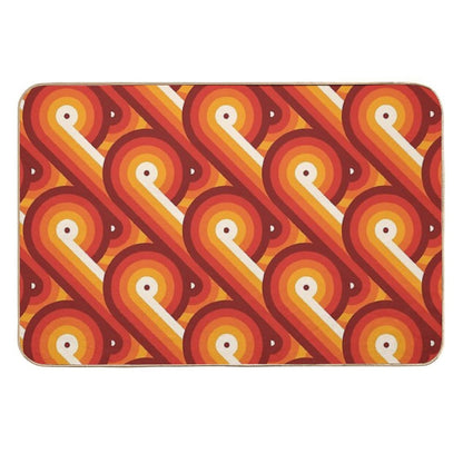 Disco Circles Geometric Pattern – “The Rogue” Palette  Long-Lasting Bath Mat