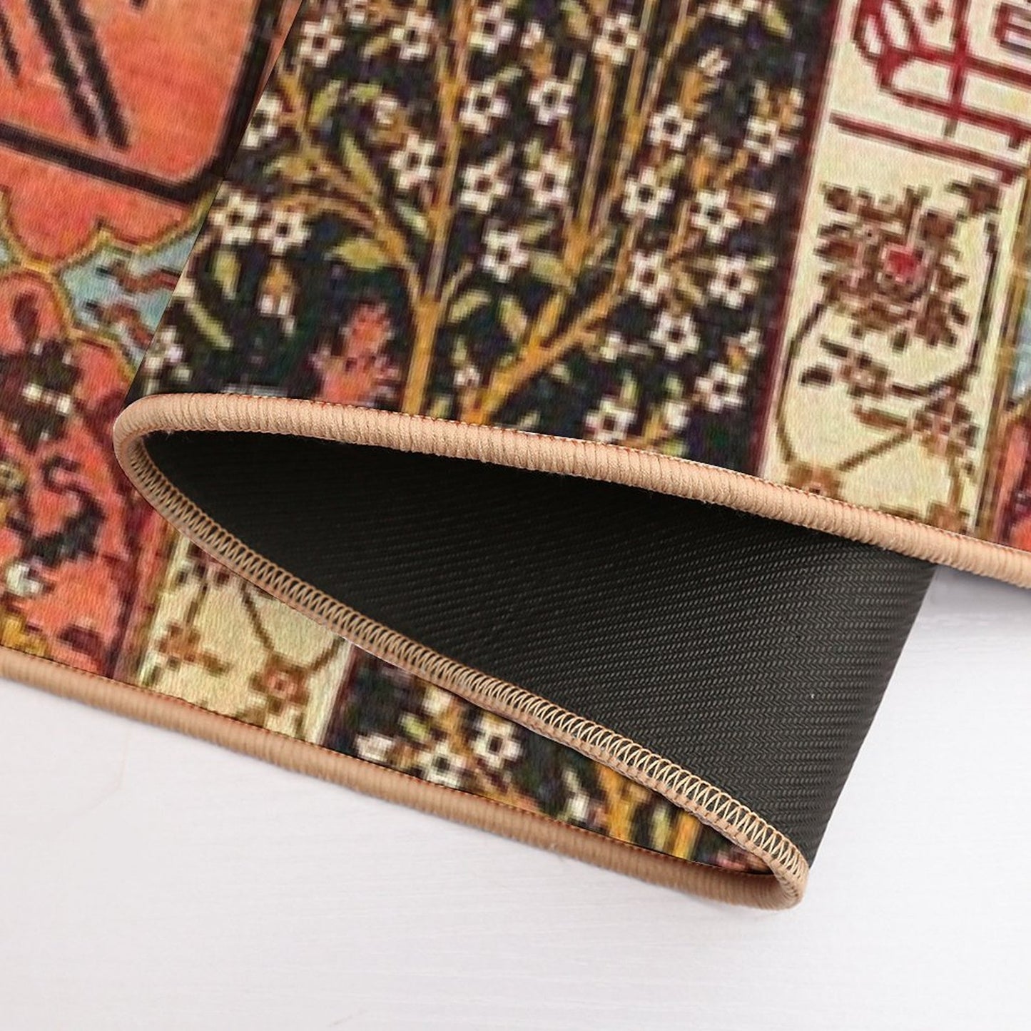 Safavid Kashan Or Isphahan Persian Rug Print Durable Bath Mat