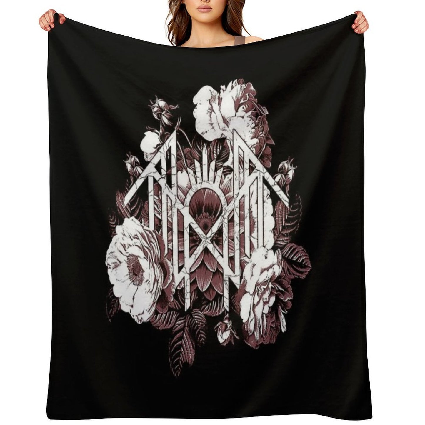 Official Merchandise Sleep Token - Her Heart Blooms Beneath A Crimson Rose Velvety-soft Throw Blanket