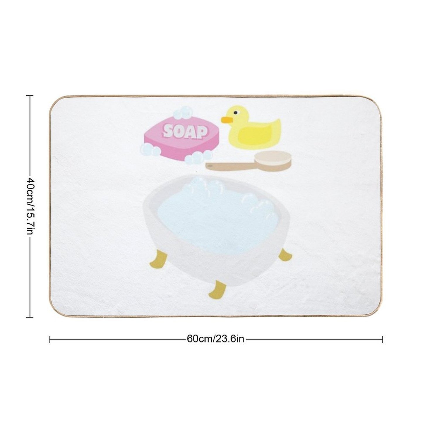 Bathroom Set  Long-Lasting Bath Mat