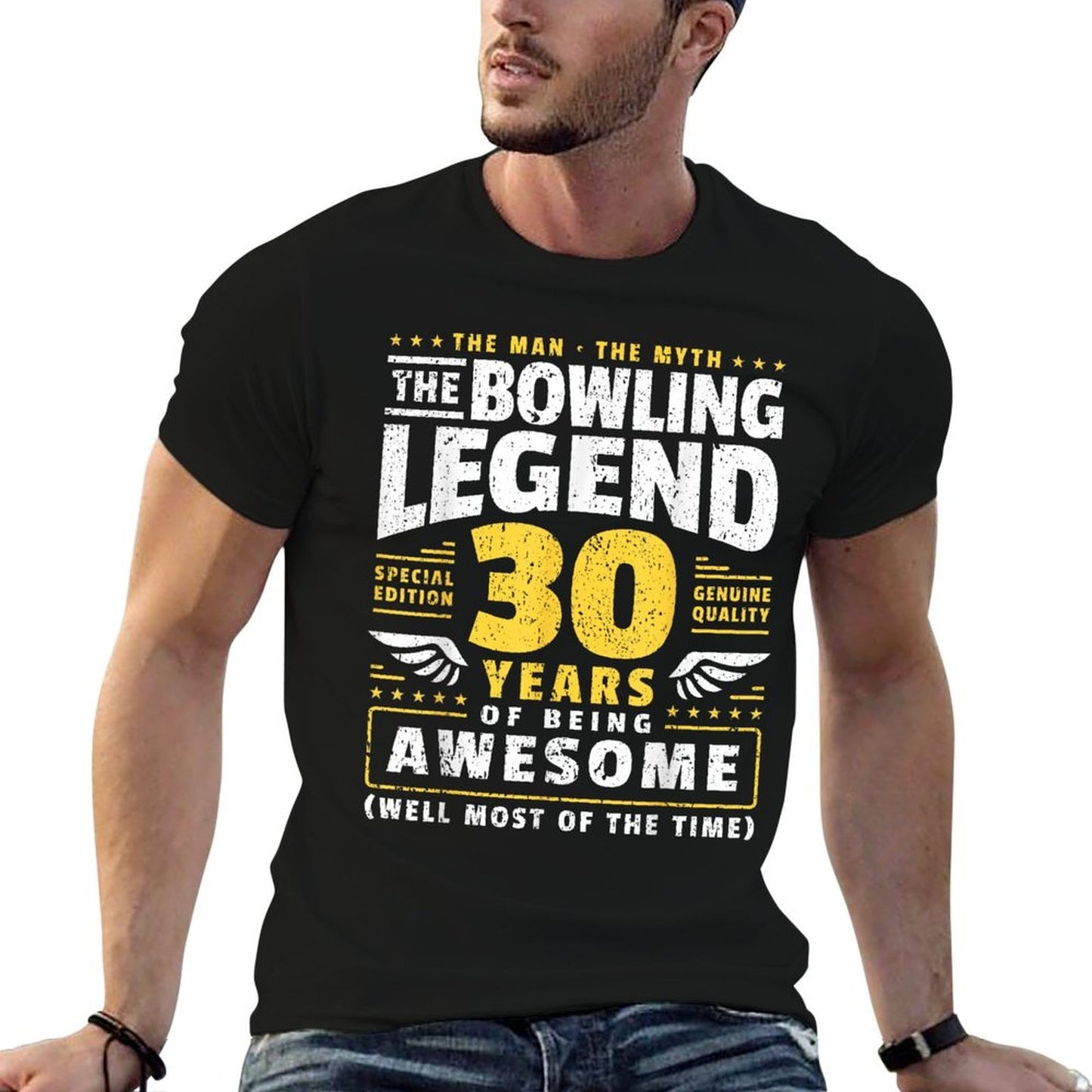 30th Birthday Bowling 30 Years Old Bowler  Slim-fit Cut T-Shirt