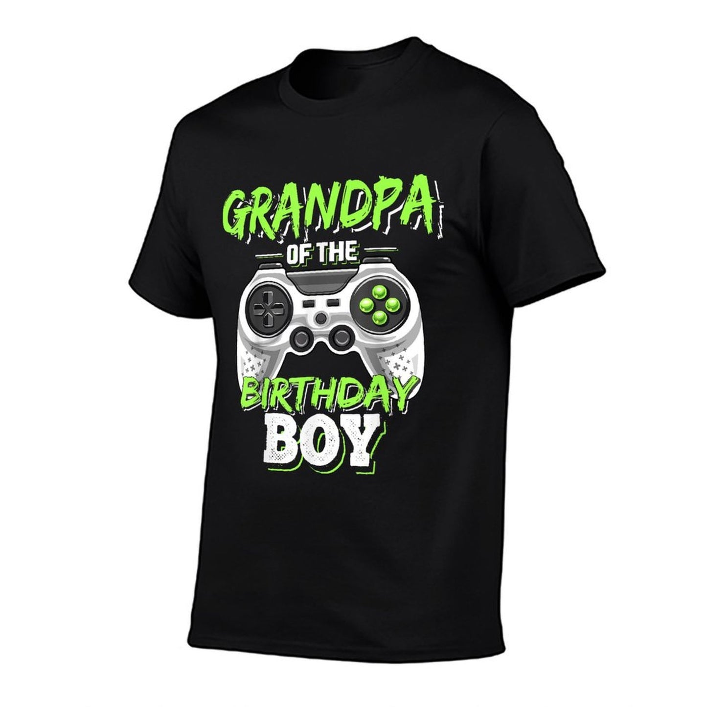 Grandpa of The Birthday Boy Matching Video Game Birthday  Cotton T-Shirt