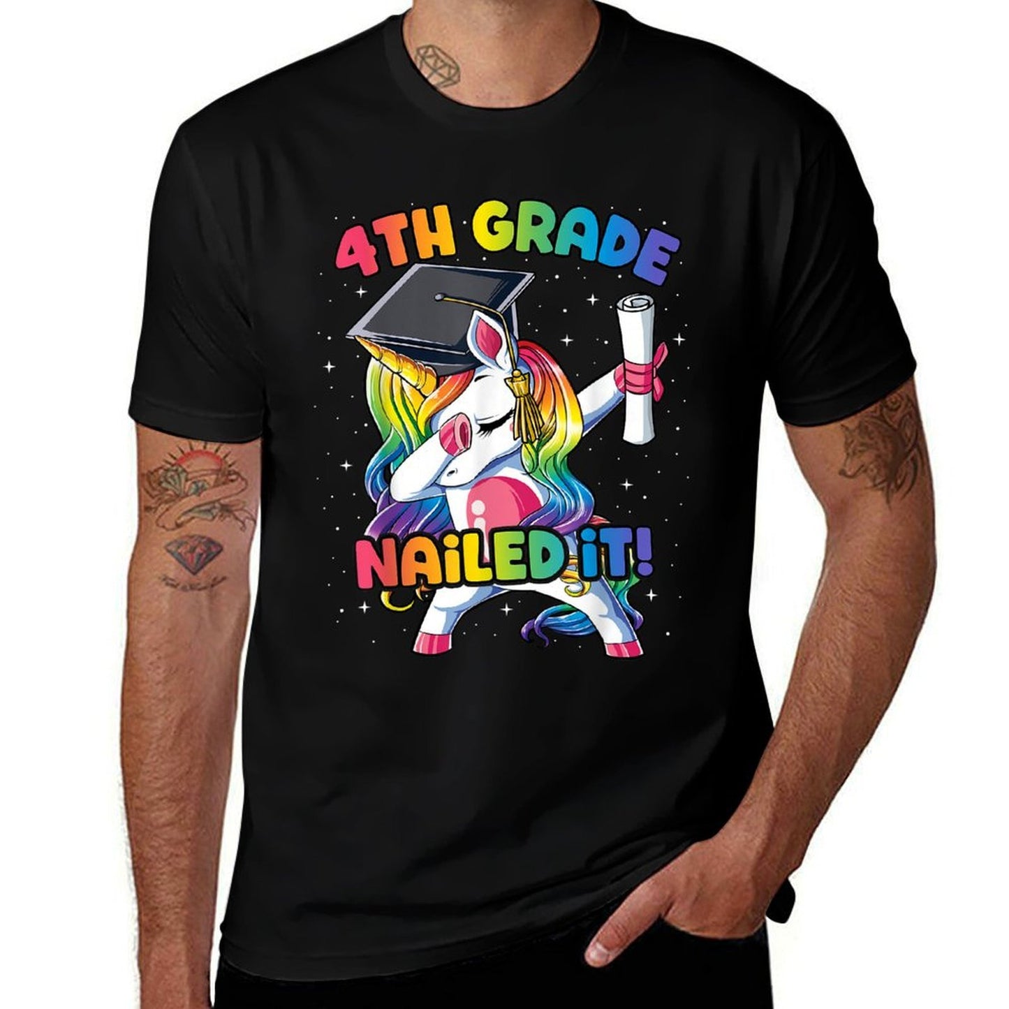 Dabbing 4th Grade Unicorn Graduation Class Of 2021 Nailed It  Soft T-Shirt