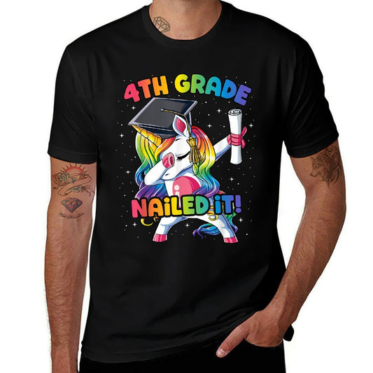 Dabbing 4th Grade Unicorn Graduation Class Of 2021 Nailed It  Soft T-Shirt
