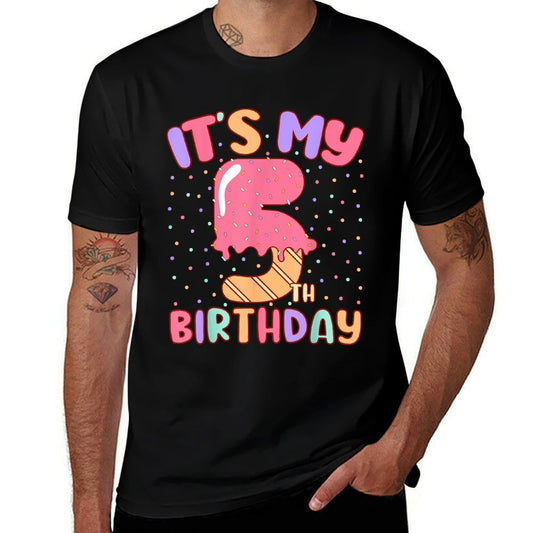 5th Ice Cream Birthday 5 Years Old Bday Boys Girls Kids  Lightweight T-Shirt