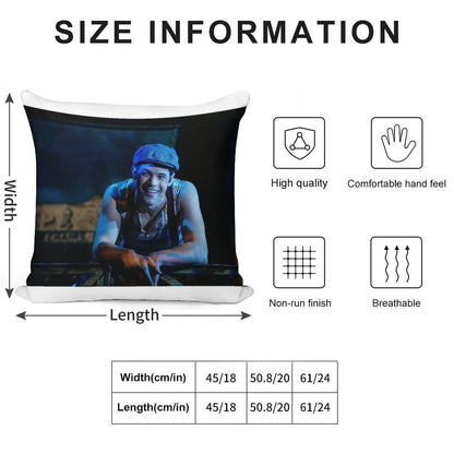 Jeremy Jordan Newsies Poster2 Soft Washable Throw Pillow