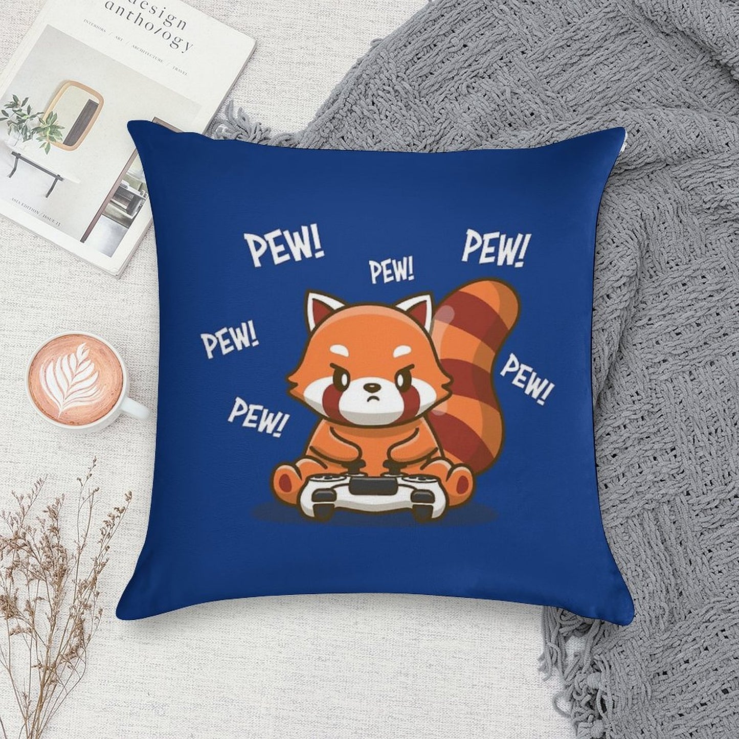 Red Panda Soft Durable Construction Throw Pillow