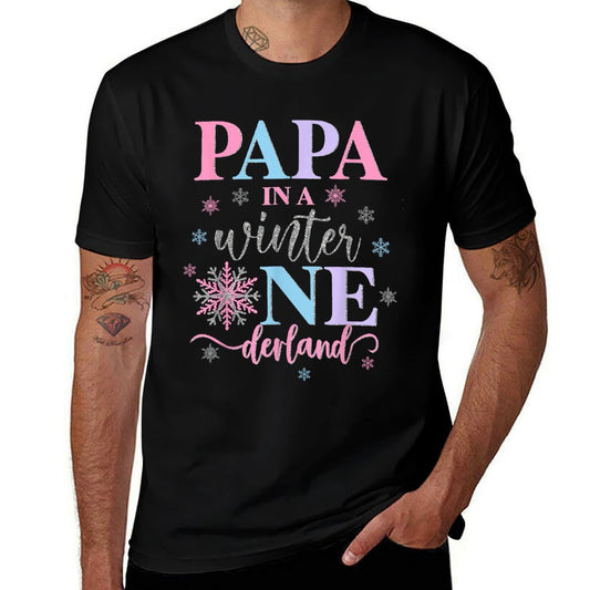 Papa in A Winter Onederland Birthday Girl Sweet Snowflake  Odor-resistant T-Shirt