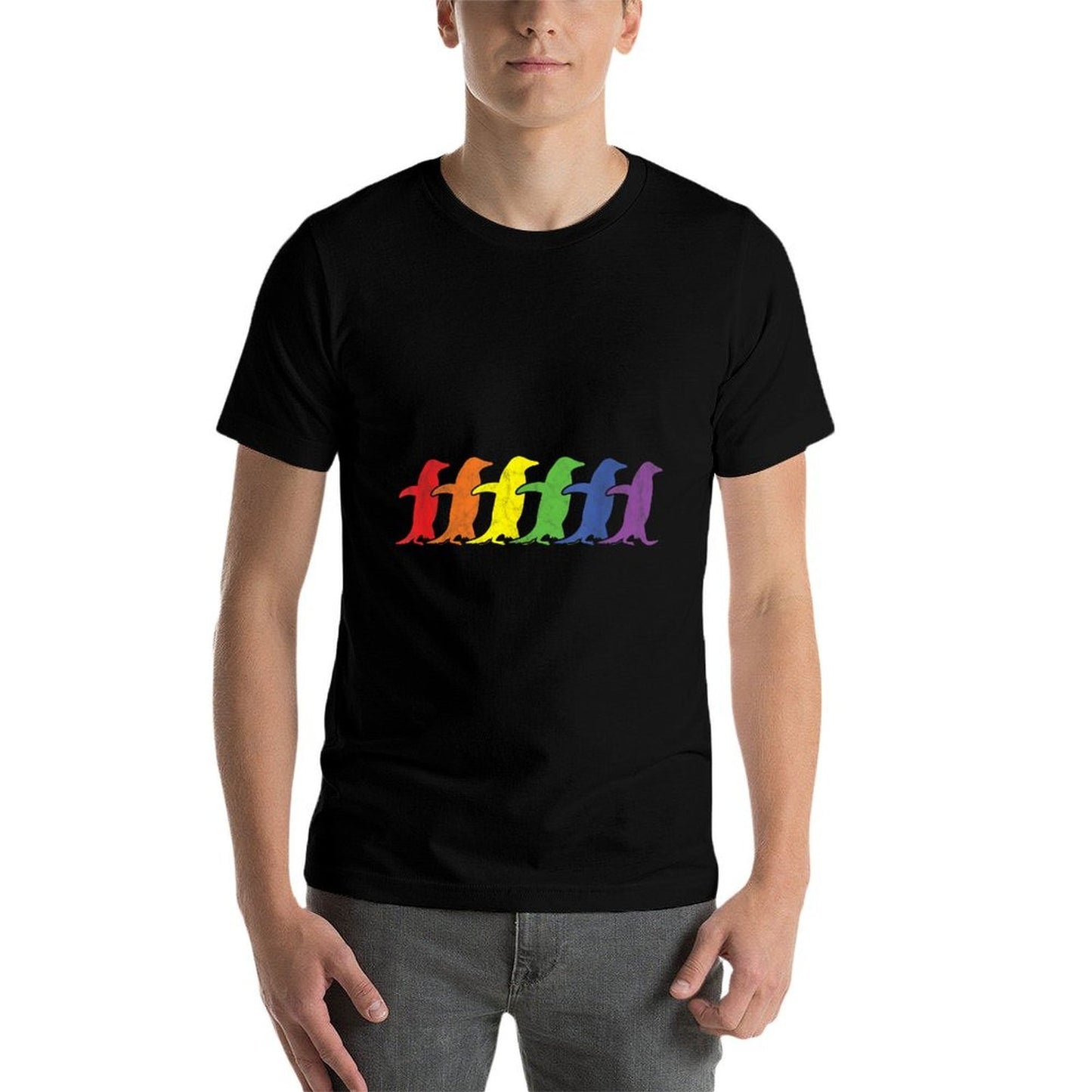 Cute Rainbow Penguin LGBT Penguin Lover LGBTQ  Tagless Design T-Shirt