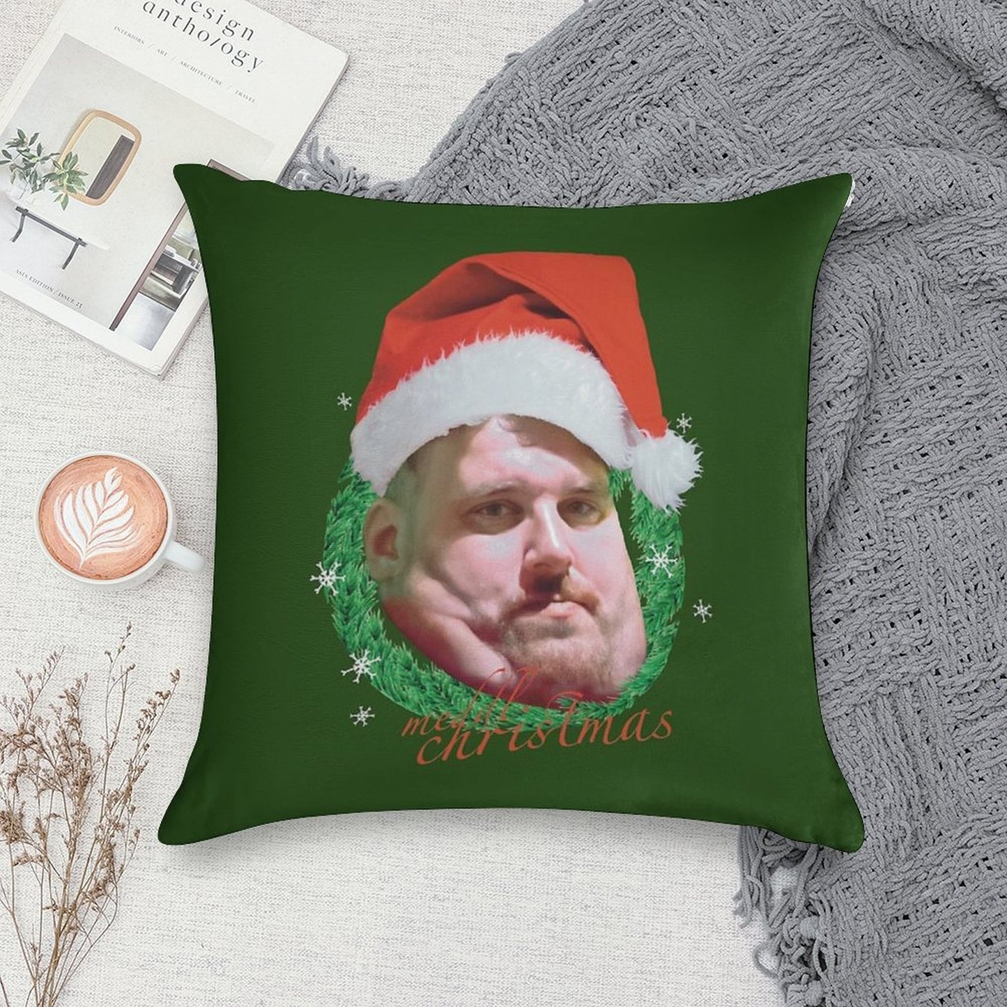 Meddl Xmas Christmas Lord Soft Hidden Zipper Throw Pillow