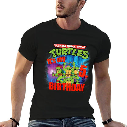 Mademark Xnage Mutant Ninja Turtles - Originalnage Mutant Ninja Turtles Fifth Birthday 5  Graphic-printed T-Shirt