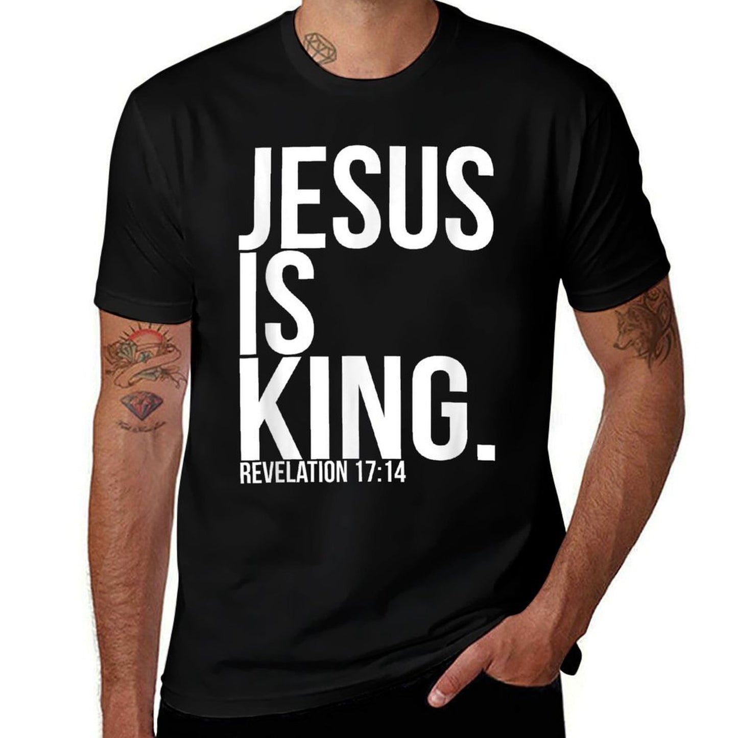 Jesus Is King Bible Scripture Quote Christian  Classic T-Shirt