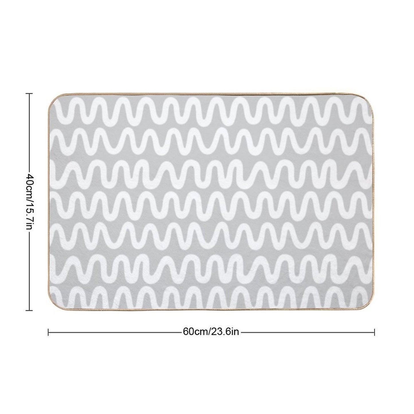 Minimal Waves  Fade-Resistant Bath Mat