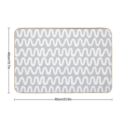 Minimal Waves  Fade-Resistant Bath Mat