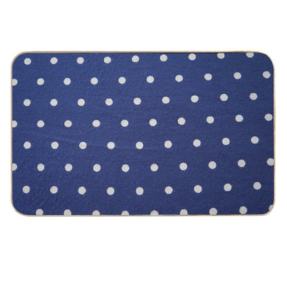 Pois Blue & White Pattern Texture  Non-Slip Bath Mat