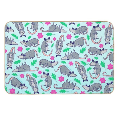 Opossum Pattern  Pet-Safe Bath Mat