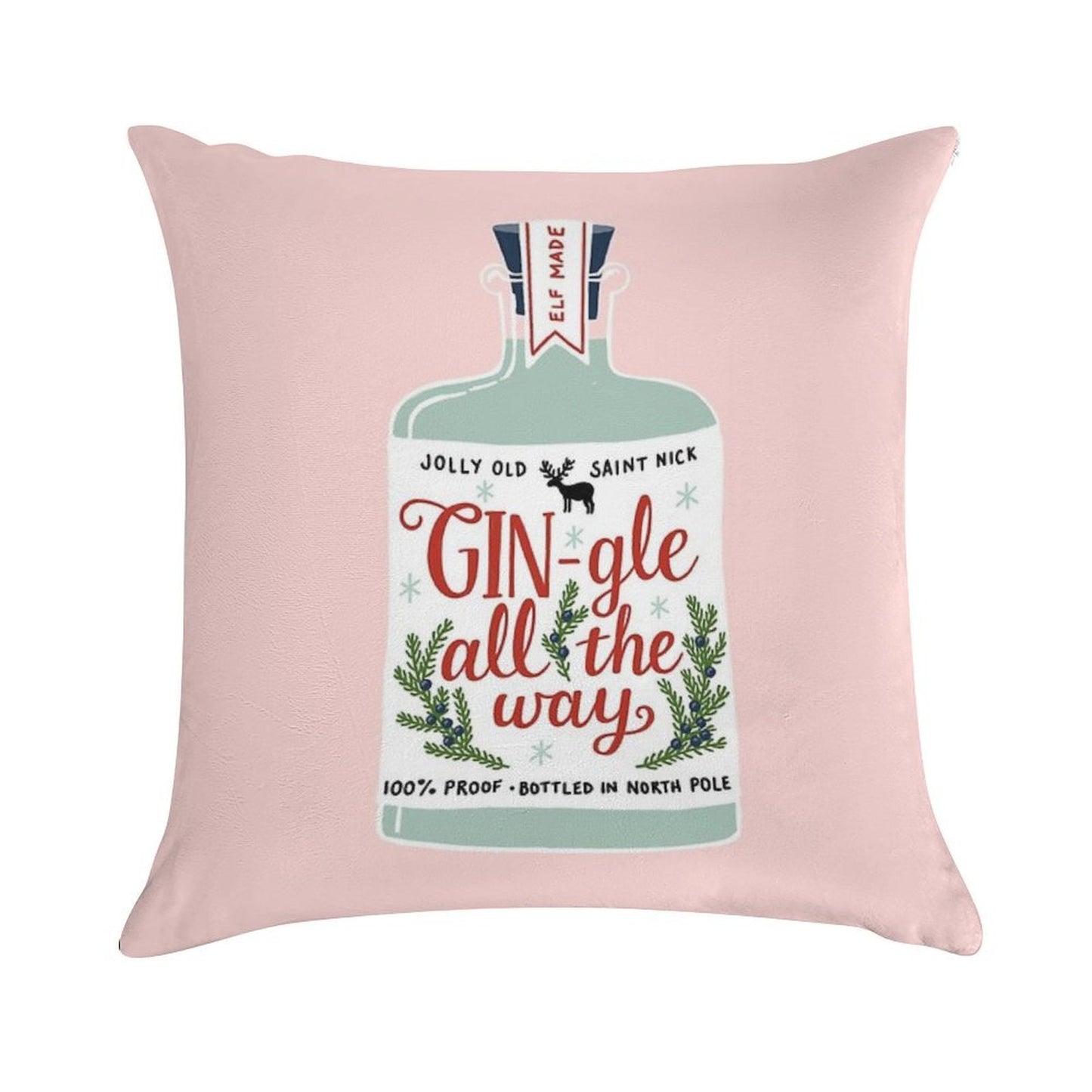 GIN-gle All The Way Soft Bedroom Essential Throw Pillow