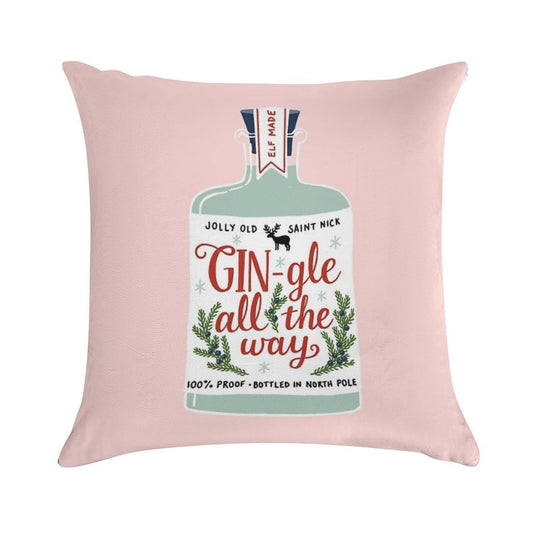 GIN-gle All The Way Soft Bedroom Essential Throw Pillow