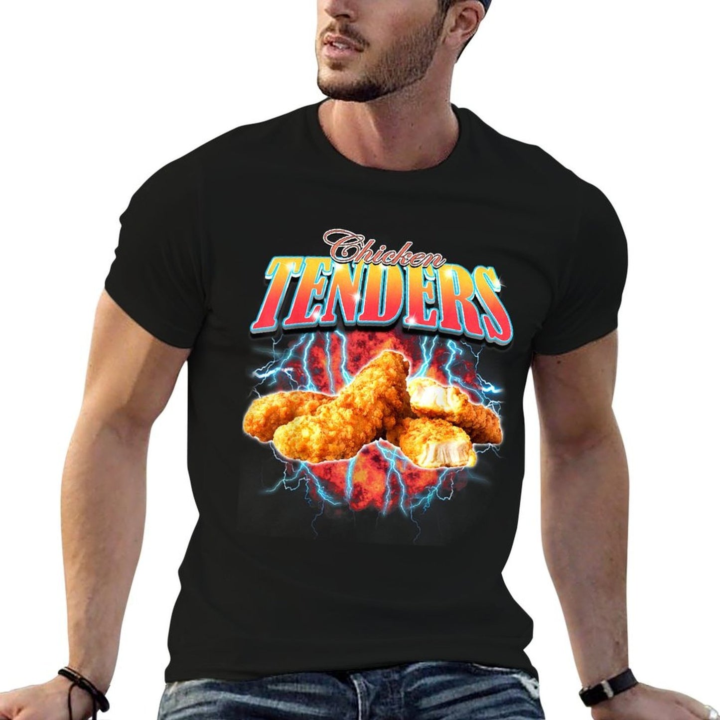 Bootleg Rap Funny Chicken Tenders Vintage 90s Heavy Metal  Affordable Price T-Shirt