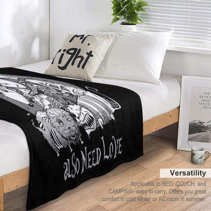 Zombie Doggies Also Need Love Comfort Throw Blanket