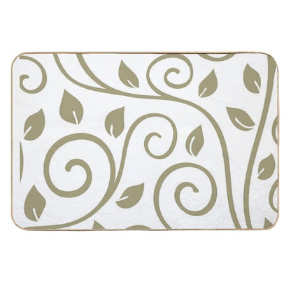 Leaf Floral Pattern  Pet-Safe Bath Mat