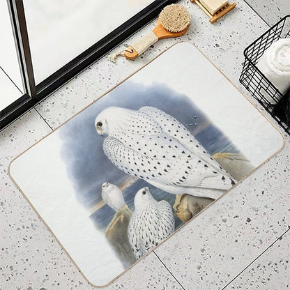 White Falcons  Pet-Safe Bath Mat