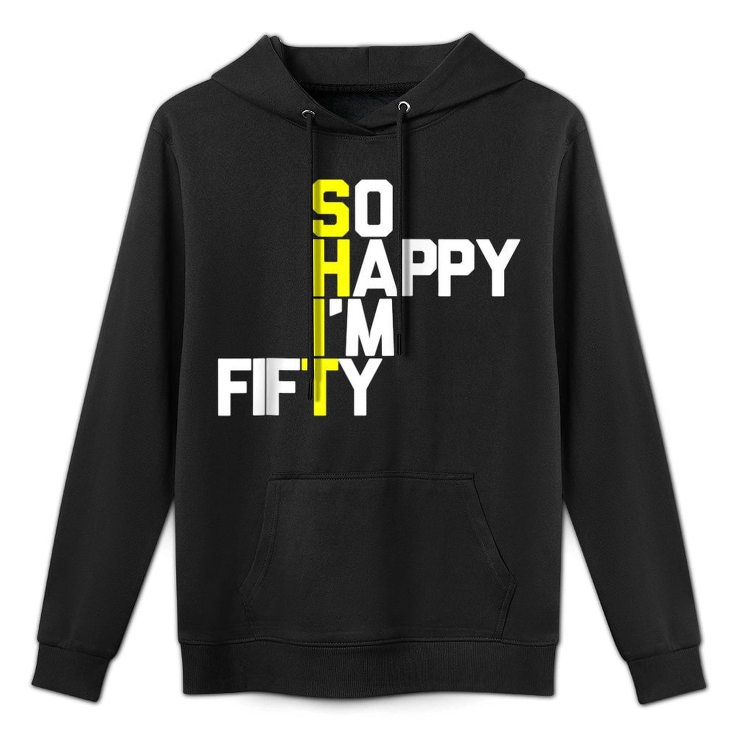 50th Birthday So Happy I'm 50 - Funny 50th Birthday Raglan Baseball Pilling-Resistant Hoodie