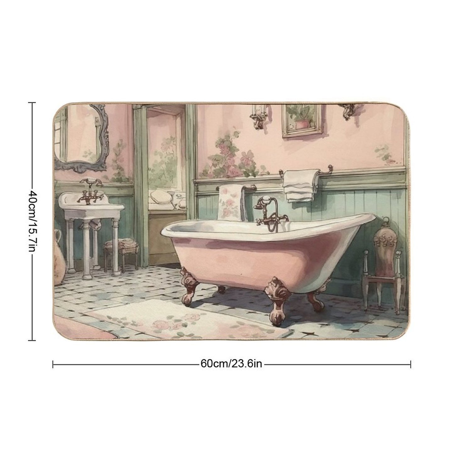 Beauty Bath V  Rapid-Drying Bath Mat