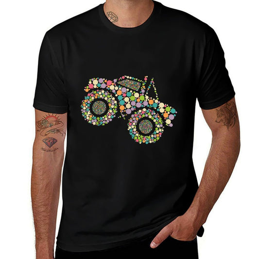 Polka Dot Monster Truck Funny Dot Day  Polyester Blend T-Shirt