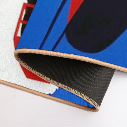 Vintage French Alps Gondola Winter Sport Ski Ad  Versatile Bath Mat