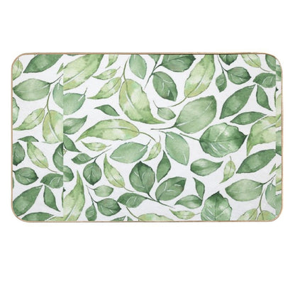 Watercolor Leaves  Versatile Bath Mat