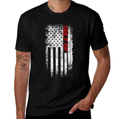 Gulf of USA America Funny Gulf of Mexico USA Flag Map July 4 Quick-drying T-Shirt