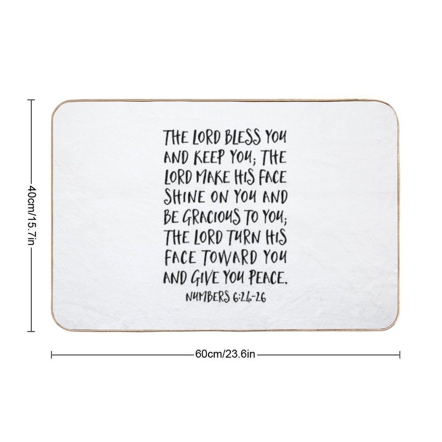The Lord Bless You And Keep You, Numbers 624-26, Scripture Art  High-Traffic Bath Mat