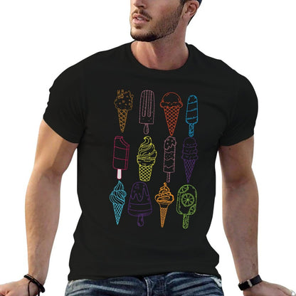 Ice Cream Summer Ice Design  Lightweight T-Shirt
