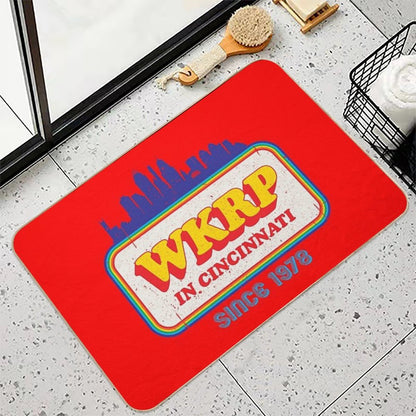 WKRP in Cincinnati Skyline Logo  Repositionable Bath Mat