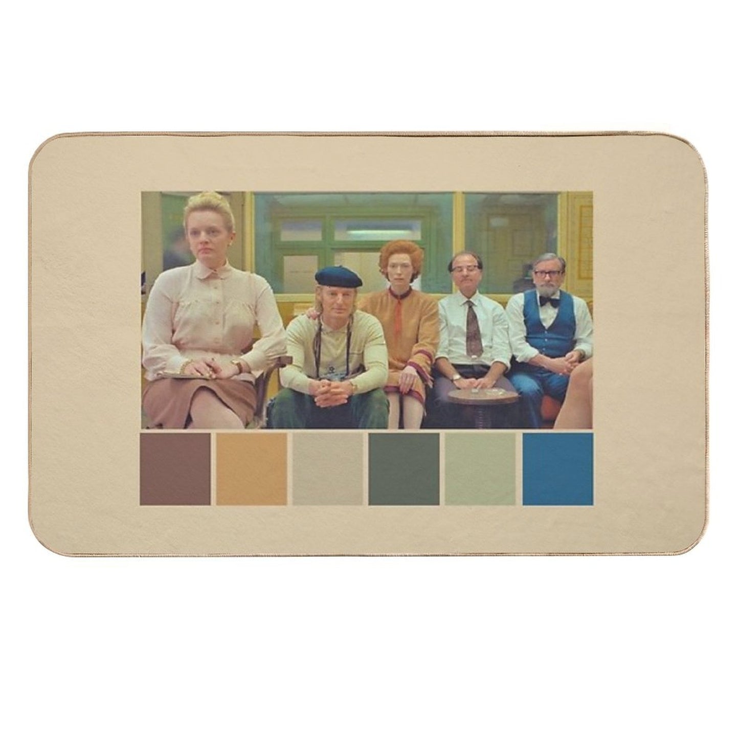 The French Dispatch Palette  Dirt-Trapping Bath Mat