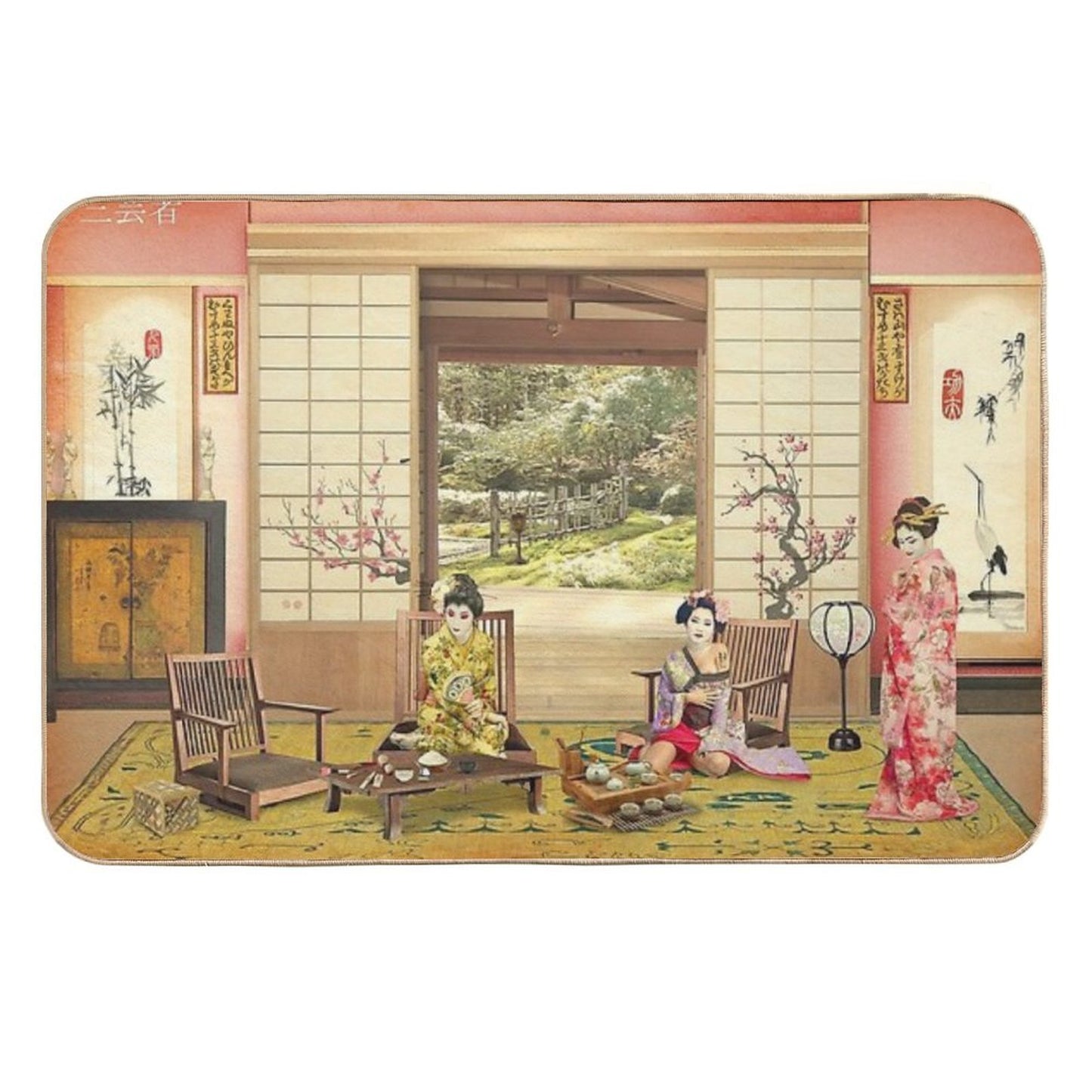 Three Geishas  Versatile Bath Mat