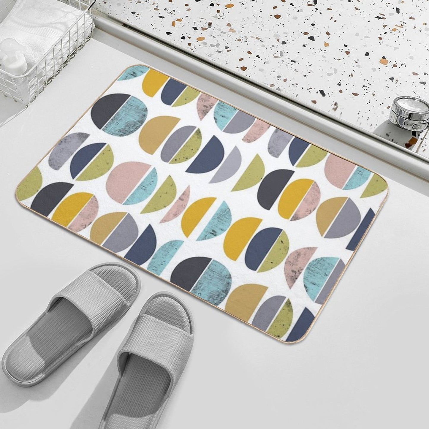 Mid Century Modern  Long-Lasting Bath Mat