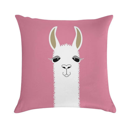 LLAMA PORTRAIT #5 Soft Style Accent Throw Pillow