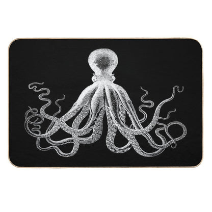 Octopus  Vintage Octopus  Tentacles  Sea Creatures  Nautical  Ocean  Sea  Beach  Black And White  Versatile Bath Mat