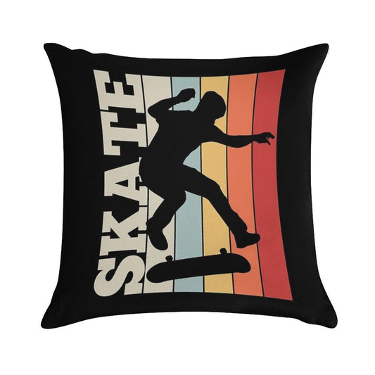Skate Skateboard Skateboarding Retro Soft Multiple Sizes Throw Pillow