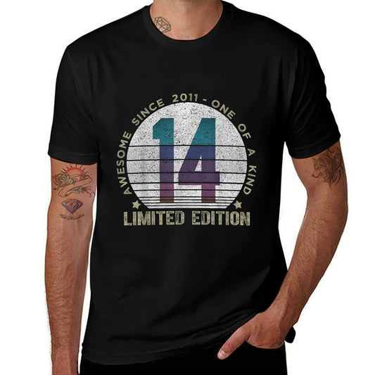 14 Year Old Gifts Vintage 2011 Limited Edition 14th Birthday  Oversized Silhouette T-Shirt