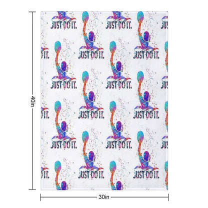 Water Polo Color Art Gift-ready Throw Blanket