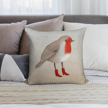 Robin Soft Hidden Zipper Throw Pillow
