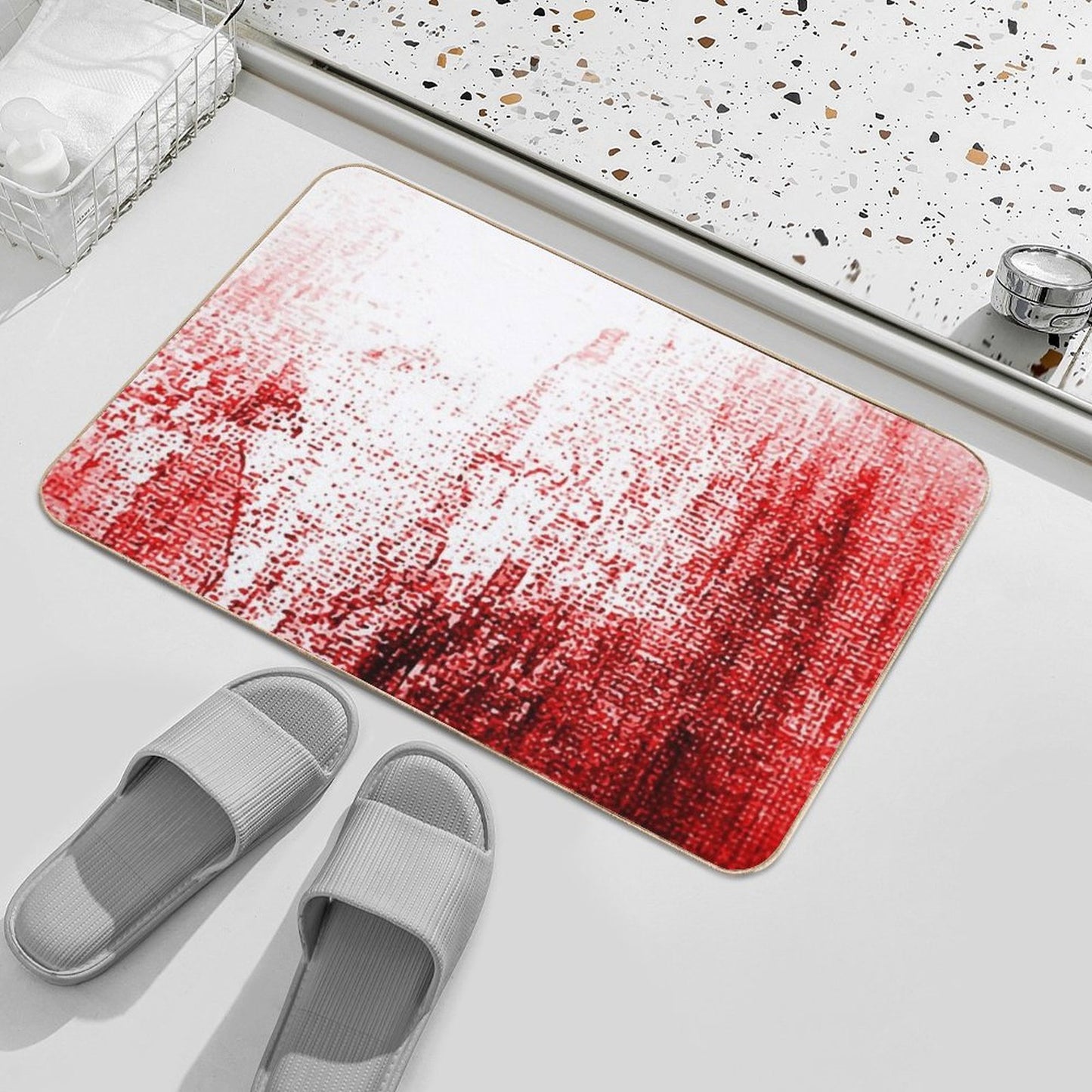 Abstract Bloody Pattern  Anti-Trip Bath Mat