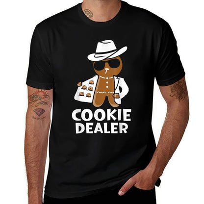 Funny Cookie Dealer Gingerbread  Heathered Texture T-Shirt