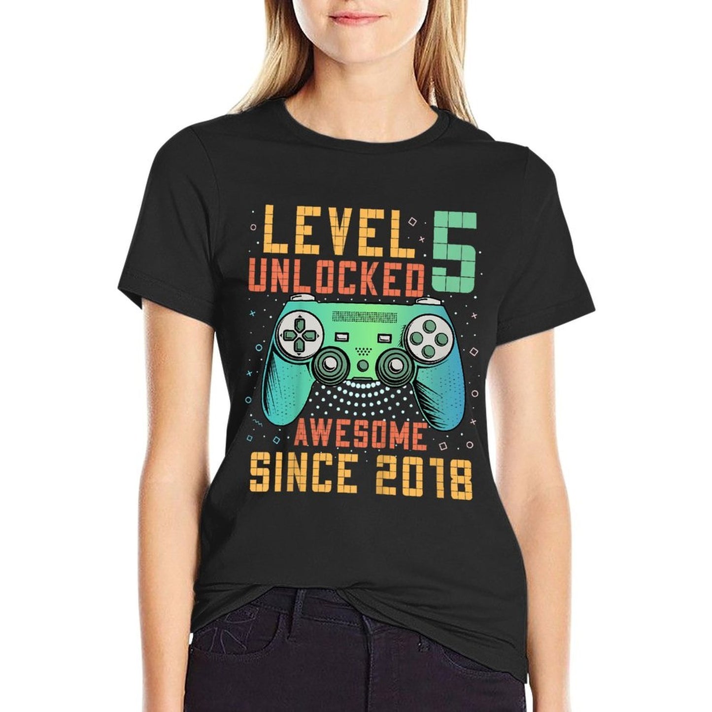 Level 5 Unlocked 5th Birthday 5 Year Old Boy Gifts Gamer Comfortable T-Shirt