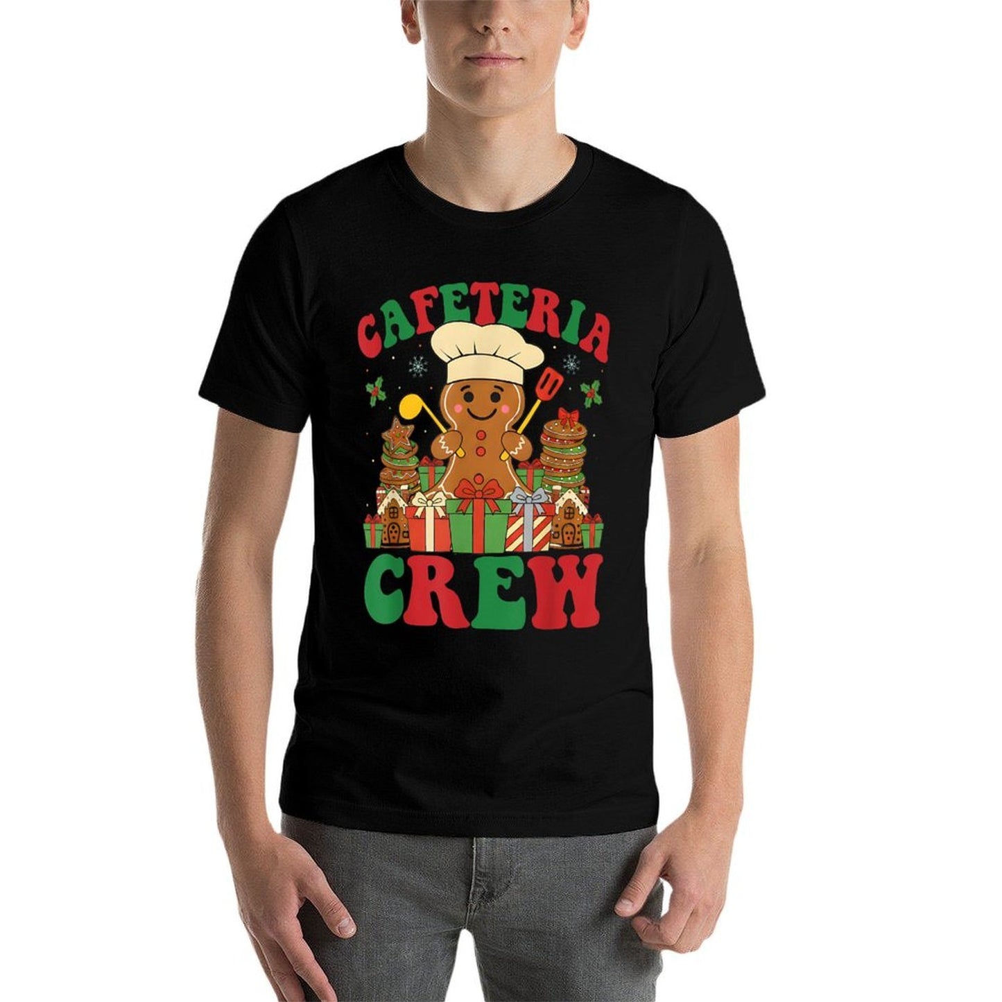 Cafeteria Crew Gingerbread Lunch Lady Worker Xmas Women  Quick-drying T-Shirt